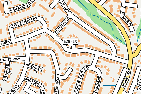 EX8 4LX map - OS OpenMap – Local (Ordnance Survey)