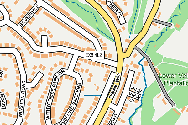 EX8 4LZ map - OS OpenMap – Local (Ordnance Survey)