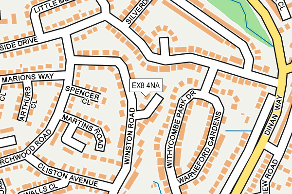 EX8 4NA map - OS OpenMap – Local (Ordnance Survey)