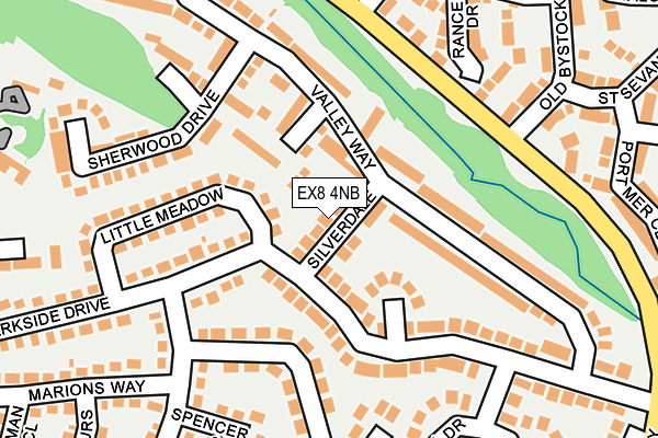 EX8 4NB map - OS OpenMap – Local (Ordnance Survey)