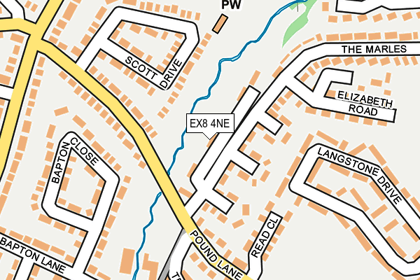 EX8 4NE map - OS OpenMap – Local (Ordnance Survey)