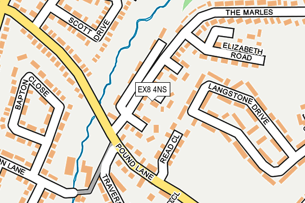 EX8 4NS map - OS OpenMap – Local (Ordnance Survey)