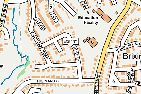 EX8 4NY map - OS OpenMap – Local (Ordnance Survey)