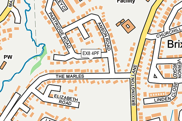 EX8 4PF map - OS OpenMap – Local (Ordnance Survey)