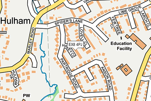 EX8 4PJ map - OS OpenMap – Local (Ordnance Survey)