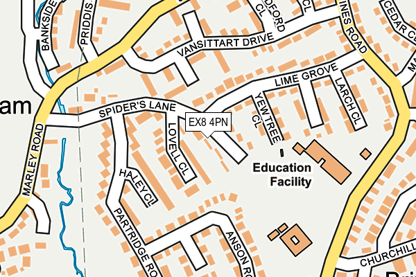 EX8 4PN map - OS OpenMap – Local (Ordnance Survey)