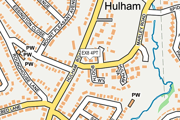 EX8 4PT map - OS OpenMap – Local (Ordnance Survey)