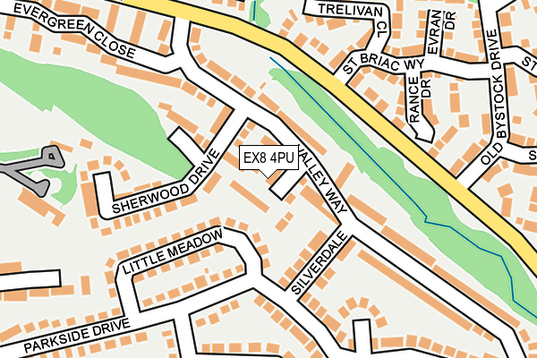 EX8 4PU map - OS OpenMap – Local (Ordnance Survey)