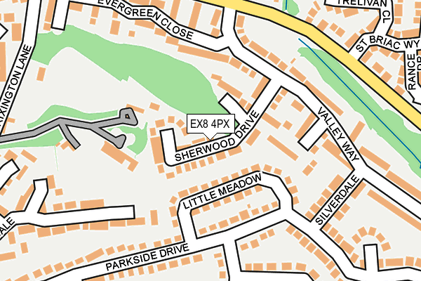 EX8 4PX map - OS OpenMap – Local (Ordnance Survey)