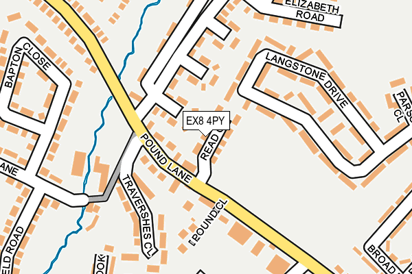 EX8 4PY map - OS OpenMap – Local (Ordnance Survey)