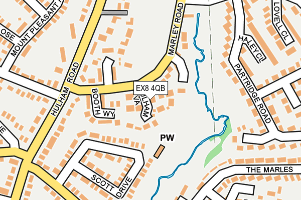 EX8 4QB map - OS OpenMap – Local (Ordnance Survey)