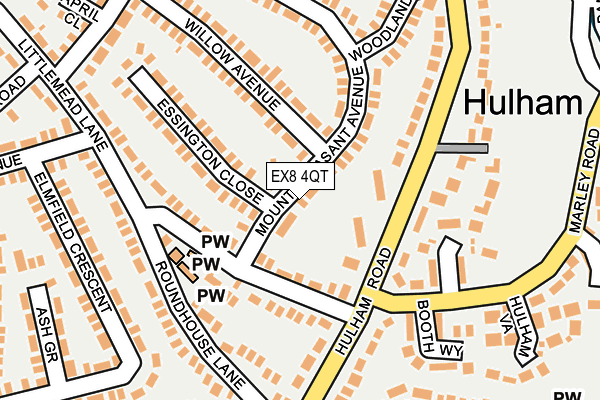 EX8 4QT map - OS OpenMap – Local (Ordnance Survey)