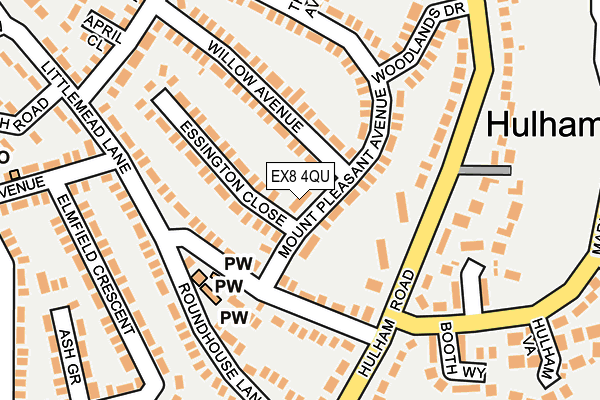 EX8 4QU map - OS OpenMap – Local (Ordnance Survey)