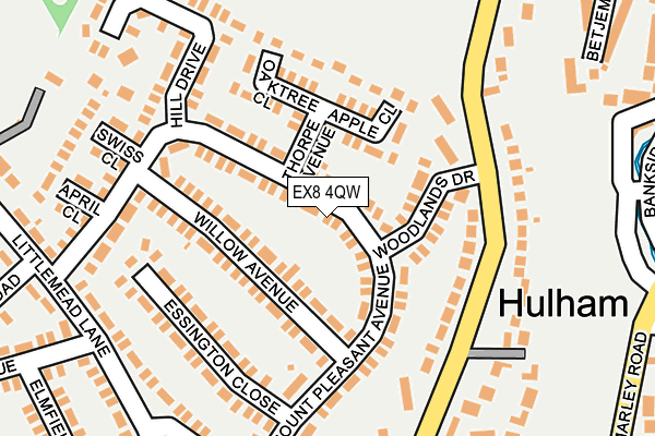 EX8 4QW map - OS OpenMap – Local (Ordnance Survey)