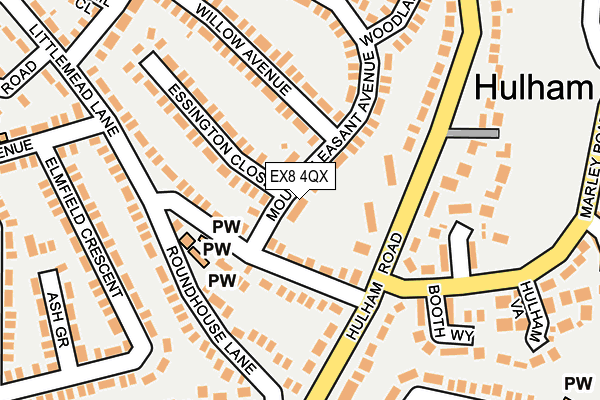 EX8 4QX map - OS OpenMap – Local (Ordnance Survey)