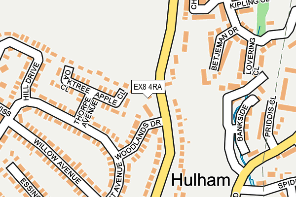 EX8 4RA map - OS OpenMap – Local (Ordnance Survey)