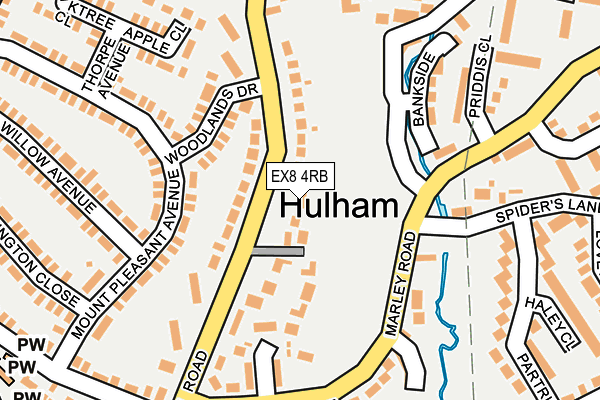 EX8 4RB map - OS OpenMap – Local (Ordnance Survey)