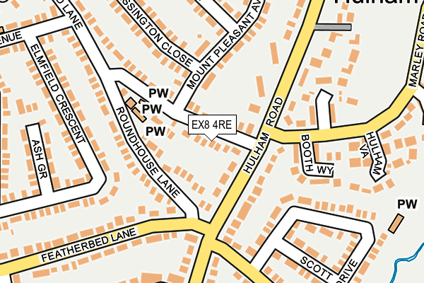 EX8 4RE map - OS OpenMap – Local (Ordnance Survey)