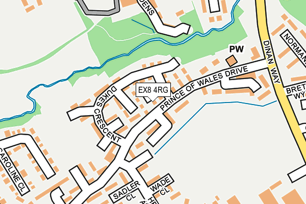 EX8 4RG map - OS OpenMap – Local (Ordnance Survey)