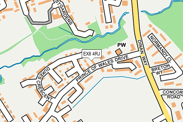 EX8 4RJ map - OS OpenMap – Local (Ordnance Survey)