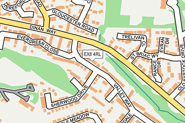 EX8 4RL map - OS OpenMap – Local (Ordnance Survey)