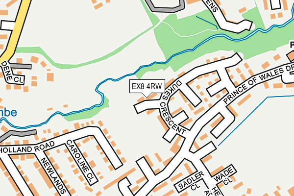 EX8 4RW map - OS OpenMap – Local (Ordnance Survey)