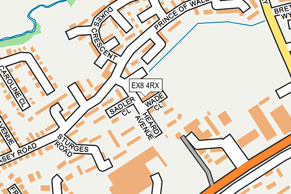 EX8 4RX map - OS OpenMap – Local (Ordnance Survey)