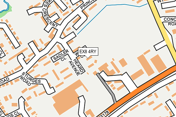EX8 4RY map - OS OpenMap – Local (Ordnance Survey)