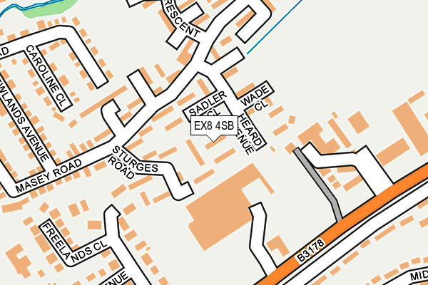 EX8 4SB map - OS OpenMap – Local (Ordnance Survey)