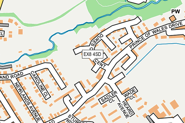 EX8 4SD map - OS OpenMap – Local (Ordnance Survey)