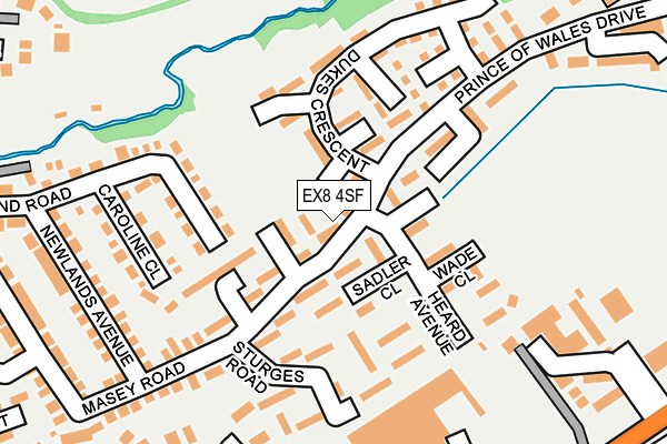 EX8 4SF map - OS OpenMap – Local (Ordnance Survey)