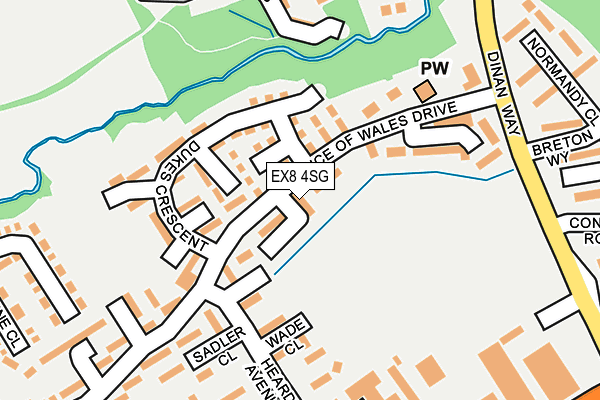 EX8 4SG map - OS OpenMap – Local (Ordnance Survey)