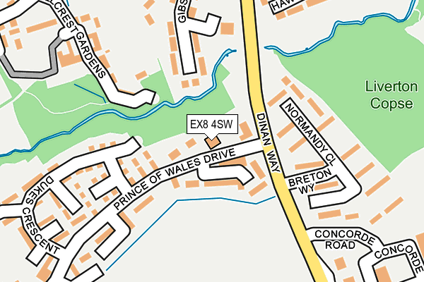 EX8 4SW map - OS OpenMap – Local (Ordnance Survey)