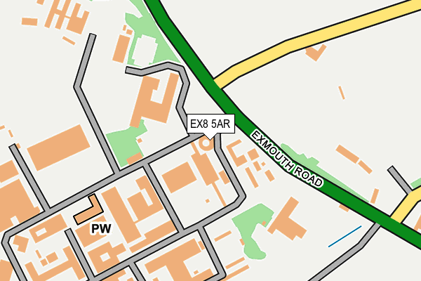 EX8 5AR map - OS OpenMap – Local (Ordnance Survey)