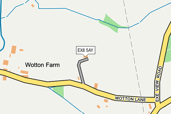 EX8 5AY map - OS OpenMap – Local (Ordnance Survey)