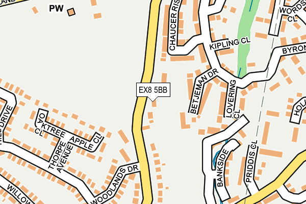 EX8 5BB map - OS OpenMap – Local (Ordnance Survey)