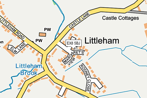 EX8 5BJ map - OS OpenMap – Local (Ordnance Survey)