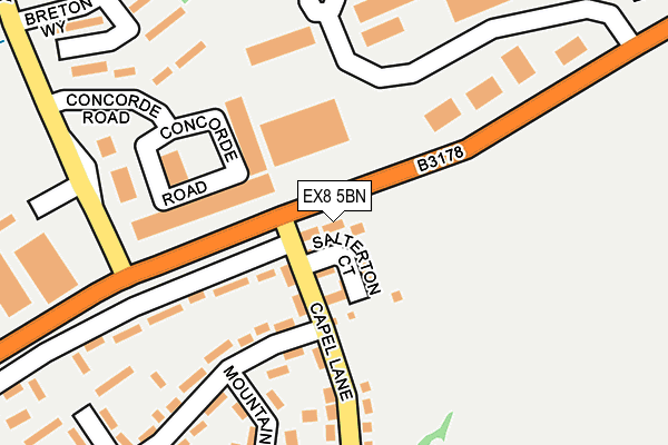 EX8 5BN map - OS OpenMap – Local (Ordnance Survey)