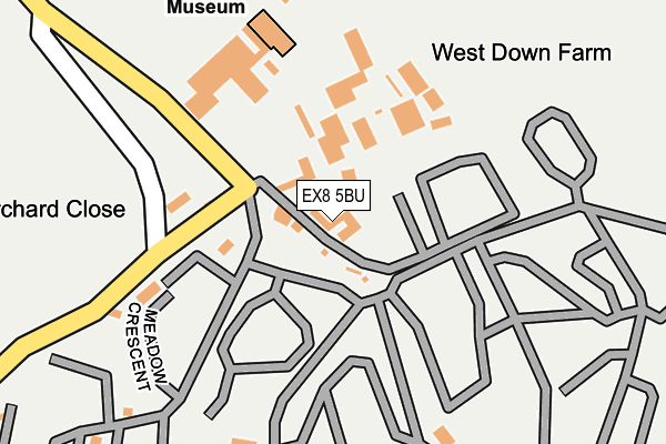 EX8 5BU map - OS OpenMap – Local (Ordnance Survey)