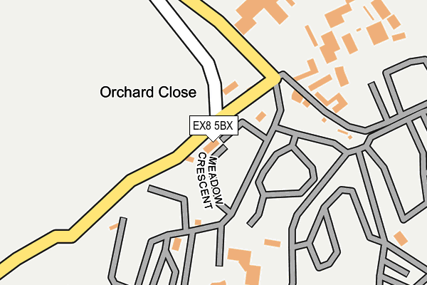 EX8 5BX map - OS OpenMap – Local (Ordnance Survey)