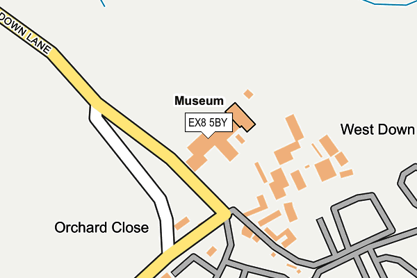 EX8 5BY map - OS OpenMap – Local (Ordnance Survey)