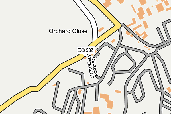 EX8 5BZ map - OS OpenMap – Local (Ordnance Survey)