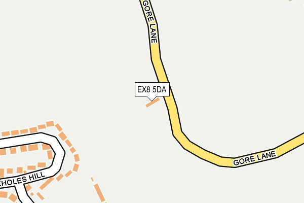 EX8 5DA map - OS OpenMap – Local (Ordnance Survey)