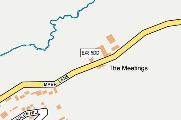 EX8 5DD map - OS OpenMap – Local (Ordnance Survey)