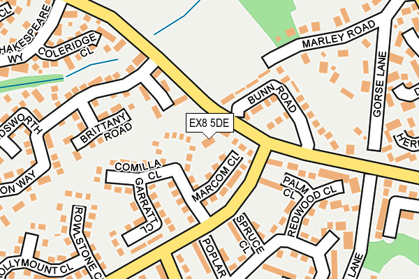 EX8 5DE map - OS OpenMap – Local (Ordnance Survey)