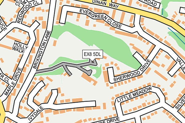 EX8 5DL map - OS OpenMap – Local (Ordnance Survey)