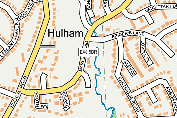 EX8 5DR map - OS OpenMap – Local (Ordnance Survey)