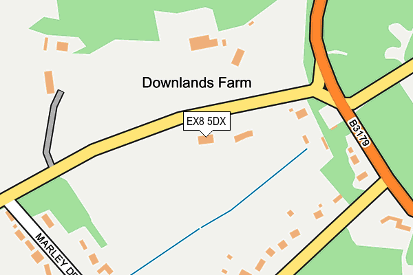 EX8 5DX map - OS OpenMap – Local (Ordnance Survey)