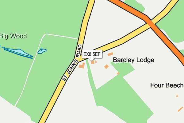 EX8 5EF map - OS OpenMap – Local (Ordnance Survey)