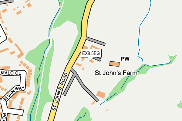 EX8 5EG map - OS OpenMap – Local (Ordnance Survey)